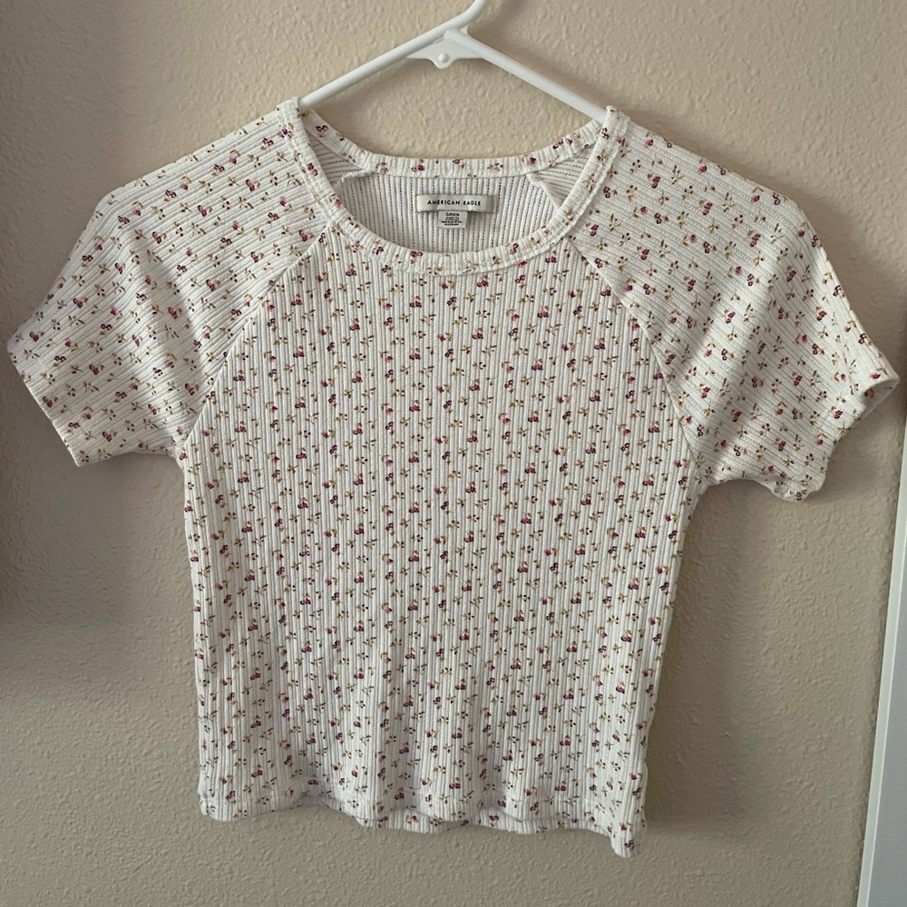 floral american eagle shirt